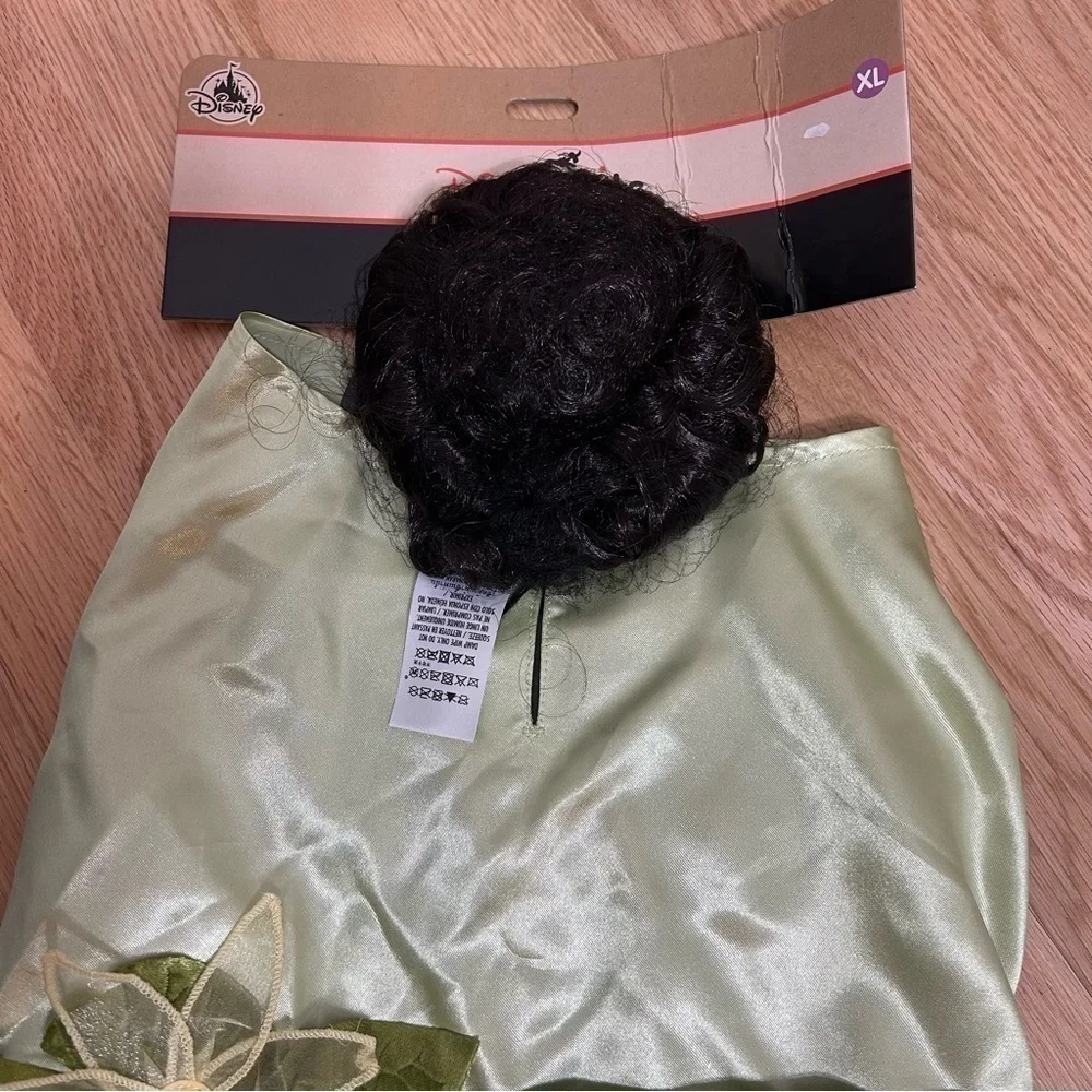 Disney Tiana Pet Costume NEW XL Tails Princess and the Frog Green Wig Dog